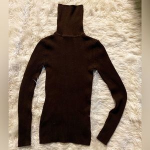 Brown Turtleneck Sweater